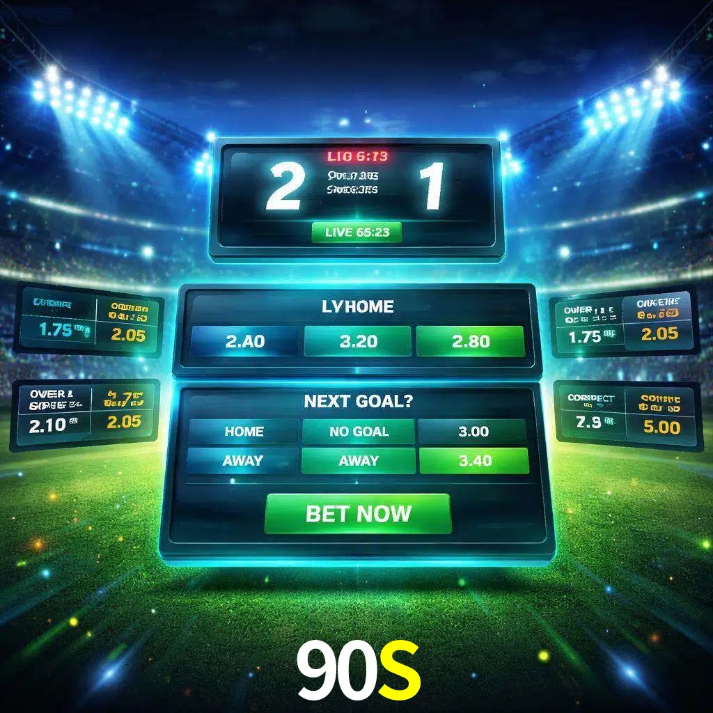 Vista de apuestas en vivo 90S durante un partido en curso