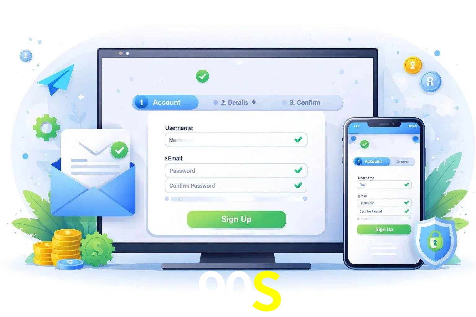 Registro de nuevo usuario y configuración de cuenta 90S
