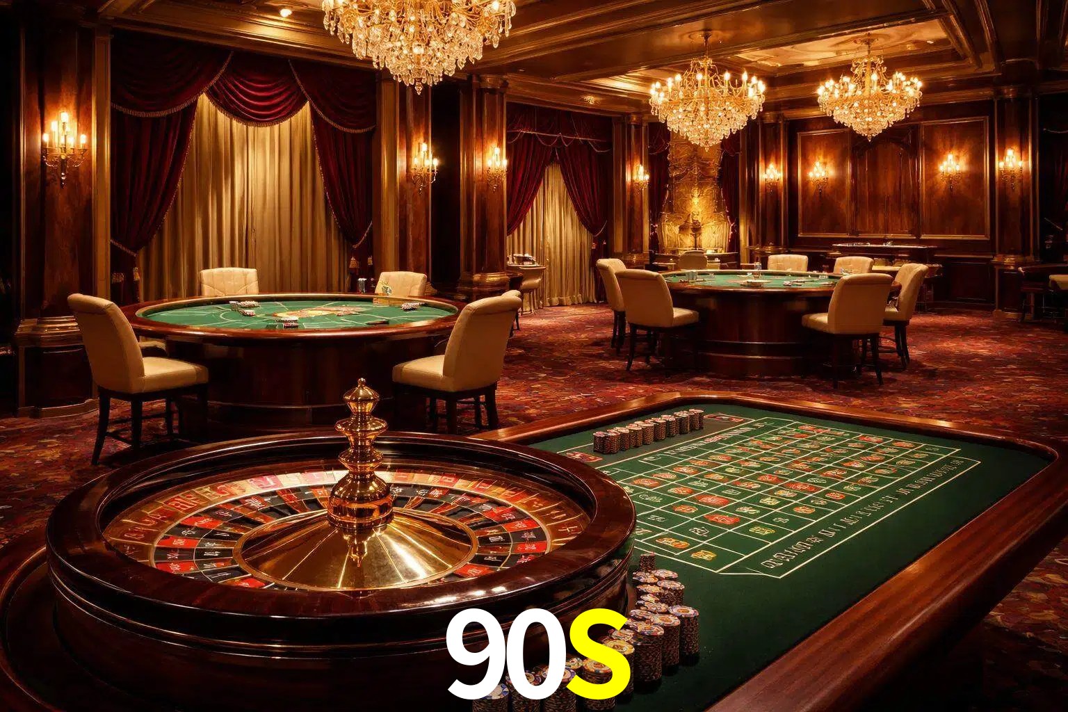 Una escena premium de mesa de casino en vivo con cartas, elementos de ruleta y un ambiente pulido de estudio de transmisión.